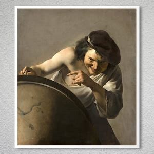 Democritus, the Laughing Philosopher by Johannes Moreelse Fine Art Print Poster Paper or Canvas ...