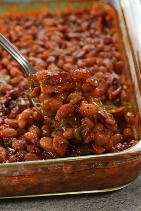 Easy Baked Beans with Bacon Recipe - Feeding Your Fam