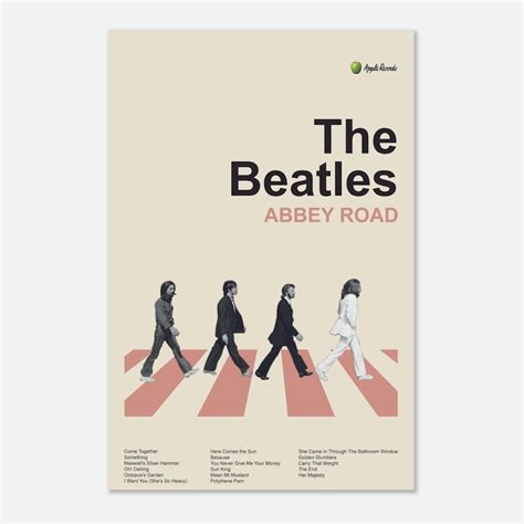 The Beatles Abbey Road Poster - Etsy