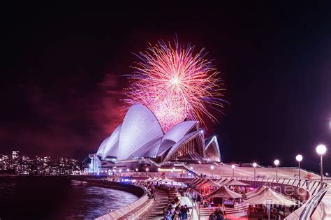 Sydney Opera House Fireworks Photograph by Philipp Glanz