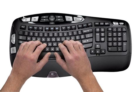 Logitech MK550 Wave USB Wireless Ergonomic Keyboard and Mouse Combo for PC Mac 920-003733 ...