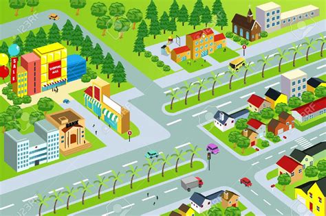 map of town clipart - Clipground