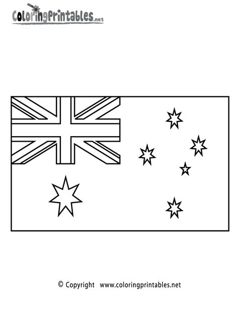 Australia Flag Coloring Page - A Free Travel Coloring Printable | Flag coloring pages, Flag ...