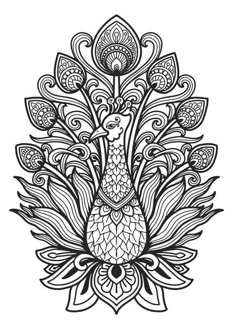 Mandala For Coloring Page Peacock Design. | Peacock design, Mandala design art, Peacock coloring ...