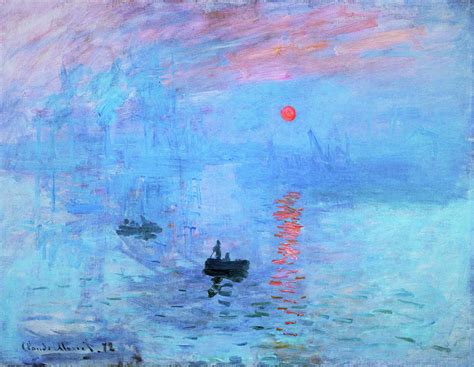 Impression, Sunrise - Original Bluecolor Edition Painting by Claude Monet - Pixels