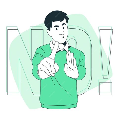 Free Vector | Man saying no concept illustration