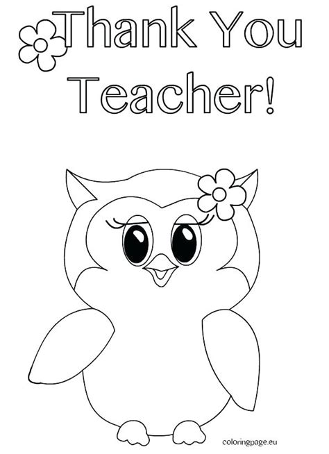 Printable Teacher Appreciation Coloring Pages