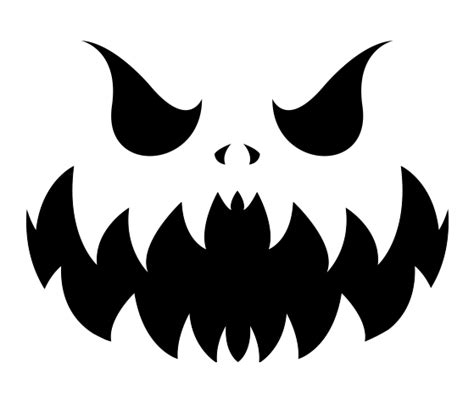 Download this Evil Pumpkin Face Stencil and other free printables from MyScrap… | Halloween ...