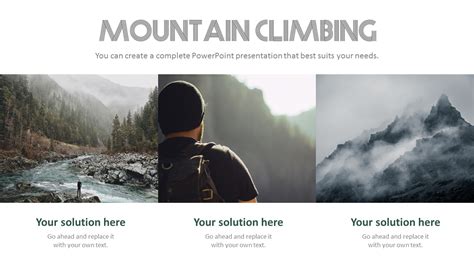 Mountain climbing PPT Templates