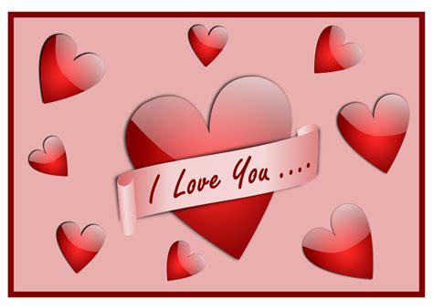 I Love You Card Free Vector / 4Vector