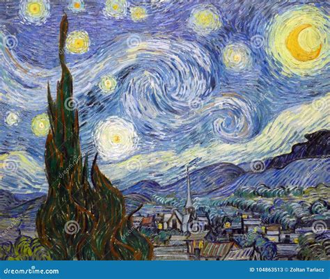 The Starry Night By Vincent Van Gogh At MOMA Editorial Photo | CartoonDealer.com #199967861