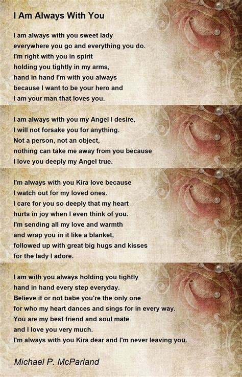 I Am Always With You - I Am Always With You Poem by Michael P. McParland