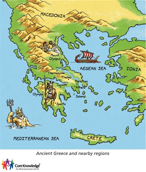 Year 3: Ancient Greece (5 Lessons) Within Ancient Greece Map For Kids Printables - Printable Maps