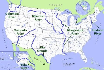 The United States Map Rivers - Elyssa Mirabella