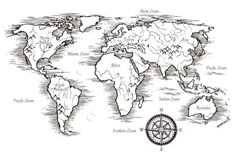 World Map Drawing