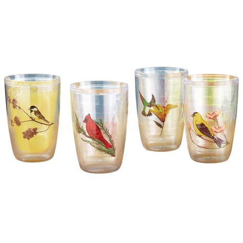 Insulated Drink Tumblers - Set Of 4, Bird - Walmart.com - Walmart.com