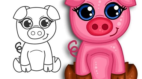 Cartoon Pig Drawing at GetDrawings | Free download