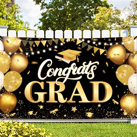 Buy KatchOn, XtraLarge Congrats Grad Banner - 72x44 Inch, Graduation Banner | Graduation ...