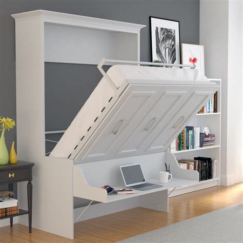 Alegra White DIY Murphy Desk Bed Queen | Sleepworks New York