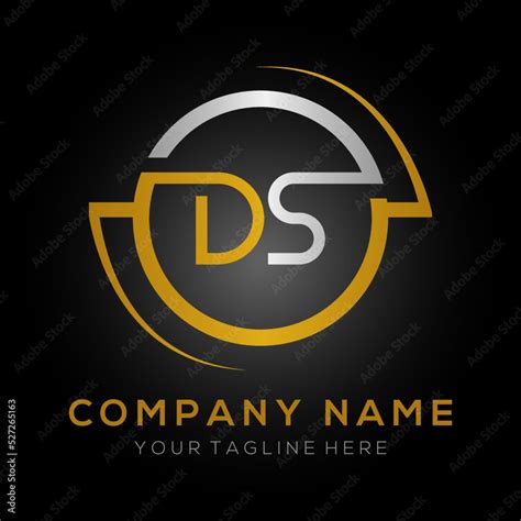 letter DS Logo Design Vector Template. Initial Gold And Silver Letter Design DS Vector ...