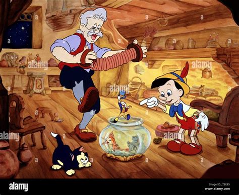 GEPPETTO, JIMINY CRICKET, PINOCCHIO, PINOCCHIO, 1940 Stock Photo - Alamy