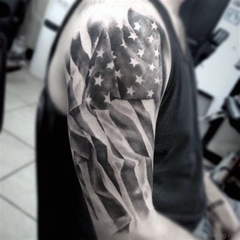 53 Top Flag Tattoos On Shoulder