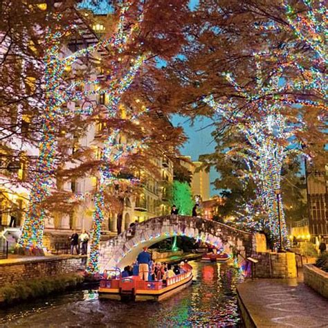 San Antonio Riverwalk At Christmas 2023 - christmas trees