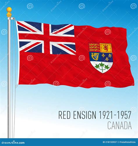 Canadian Red Ensign Historical Flag, 1921 - 1957, Canada Stock Vector - Illustration of atlantic ...