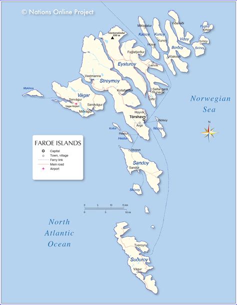 Map of the Faroe Islands - Nations Online Project