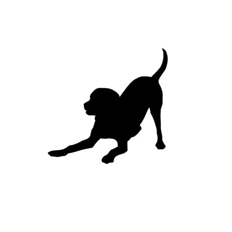 Playful Dog Silhouette SVG and PNG File Digital Download Hand Drawn Vector Graphic for Cricut ...