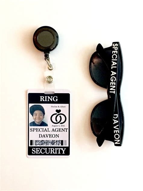 Ring Security ID Badge Set With Sunglasses Wedding Ring - Etsy