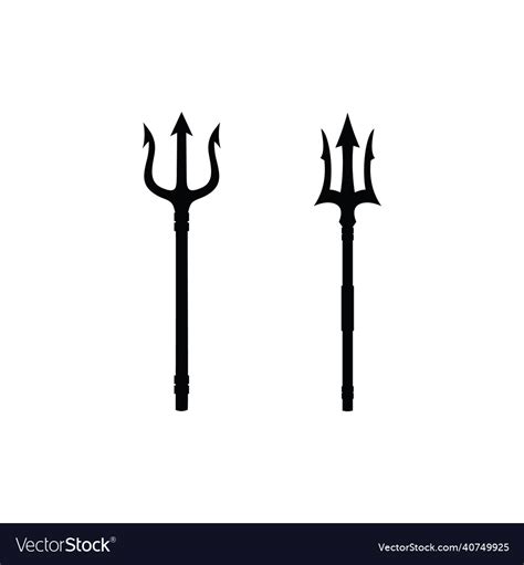 Trident spear of poseidon neptune logo symbol Vector Image