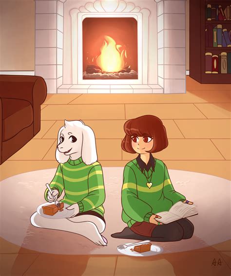 Asriel and Chara by Fleshmaid on DeviantArt