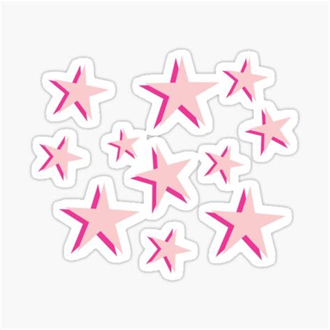 "Pink Stars Design Pack" Sticker for Sale by Kyrostickers | Redbubble