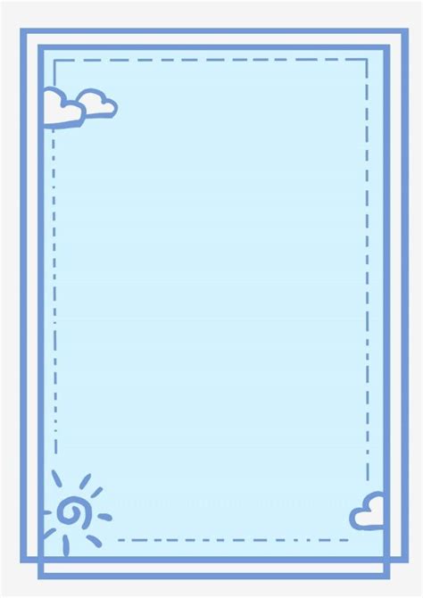 Blue Rectangle White Transparent, Blue Rectangle Border, Rectangular Border, Cartoon Border ...