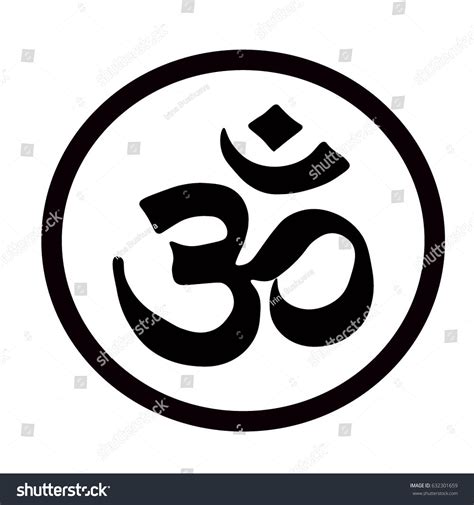 Buddhist Symbol Om Vector Black On Stock Vector (Royalty Free) 632301659 | Shutterstock