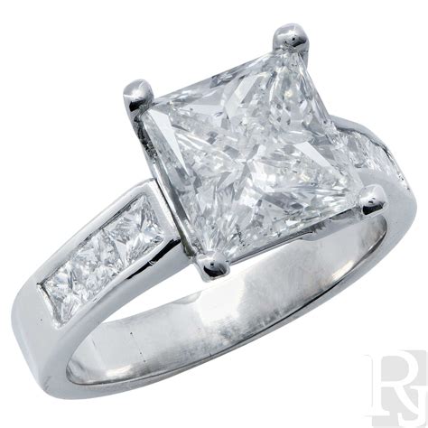 3 Carat Princess Cut Diamond H/I1 Platinum Engagement Ring - Regent Jewelers | Miami and Coral ...