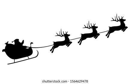 Santa Sleigh Silhouette Royalty-Free Images, Stock Photos & Pictures | Shutterstock