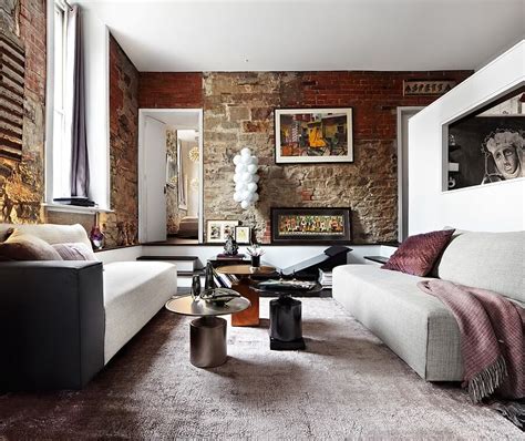 10 Brick Walls Living Room Interior Design Ideas - Interior Idea