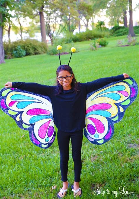 Beautiful Butterfly Costume - EASY No Sew idea | Skip To My Lou