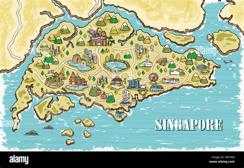 Singapore Attractions Map Printable