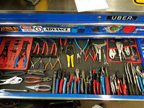 Pliers drawer of a heavy equipment mechanic - Concrete Pumps and Tower Cranes : r/Tools