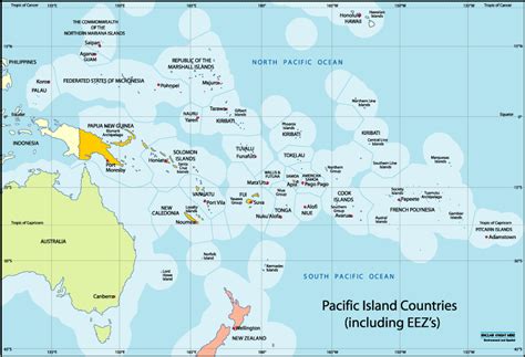 Map of Pacific Island Countries