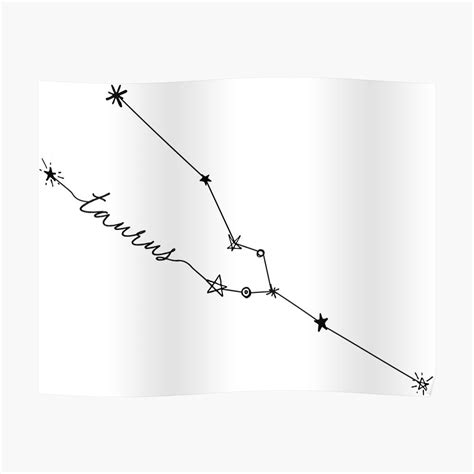 "Taurus Zodiac Constellation Drawing Sticker" Sticker for Sale by aterkaderk | Taurus tattoos ...