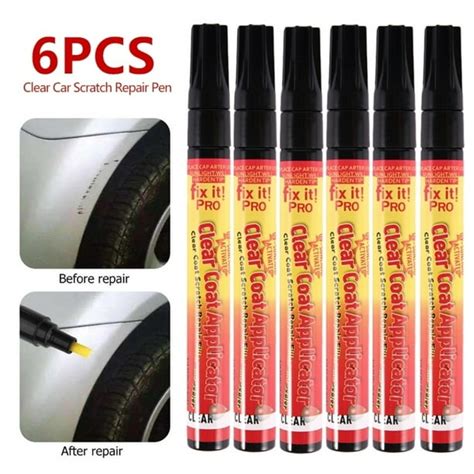 6PCS Magic Car Styling Auto Paint Pen Car Scratch Remover Applicator Car Scratch Repair ...