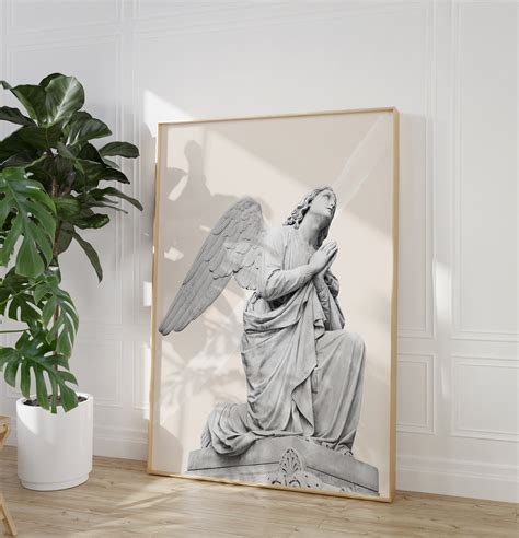 Angel Statue Print Angel Aesthetic Angel Decor Digital - Etsy