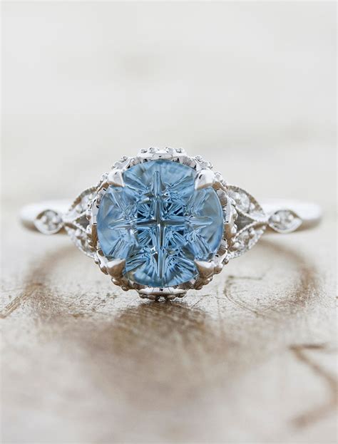 Shelby: Unique Aquamarine Engagement Ring | Ken & Dana Design