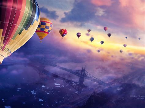 1920x1440 Air Balloons Sunset 4k 1920x1440 Resolution HD 4k Wallpapers, Images, Backgrounds ...