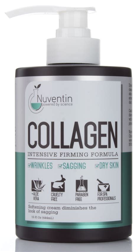 Nuventin Collagen Cream for Wrinkles, Sagging Skin, and Dry Skin. Firming Collagen Cream with ...