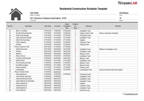 23 Construction Schedule Templates in Word & Excel ᐅ TemplateLab